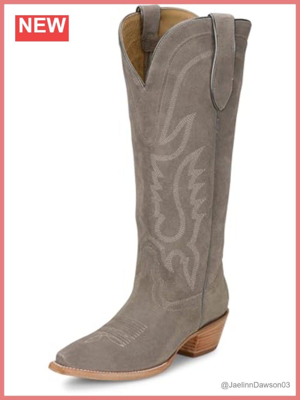15" Suede Western Boot Knee-High Cushioned Insole